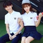Couple Matching Short-sleeve Embroidered Shirt