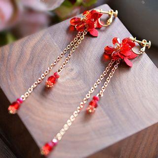 Jeweled Drop Clip-on Earring