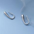 Polished Sterling Silver Drop Earring 1 Pair - Silver - One Size
