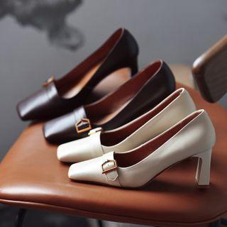 Chunky-knit Pumps