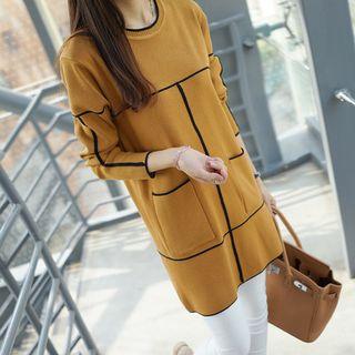 Contrast Trim Knit Tunic