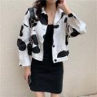 Long-sleeve Printed Jacket As Shown In Figure - One Size
