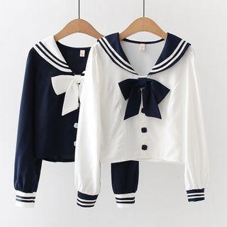 Ribbon Sailor Collar Blouse