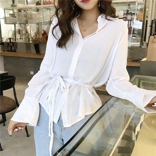 Bell-cuff Long-sleeve Shirt