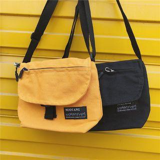 Appliqued Canvas Crossbody Bag
