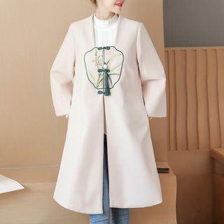 Embroidered Tasseled Frog-button Coat