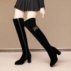 Bow Chunky Heel Over-the-knee Boots