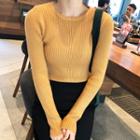 Ribbed Knit Top Curcumin - One Size