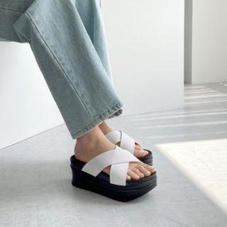 Cross-band Platform Sandals