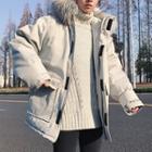 Faux Fur Lined Padded Hooded Coat