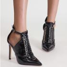 Ankle Strap Lace-up Stiletto Heel Sandals