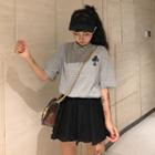 Cross Short-sleeve T-shirt / A-line Skirt