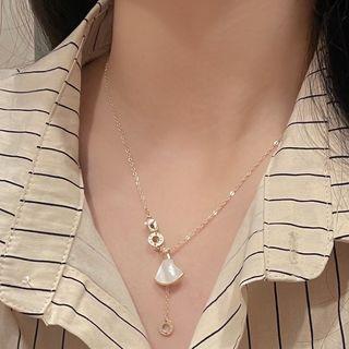 Shell Necklace 1 Pc - White & Gold - One Size