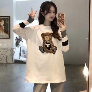 Long-sleeve Cartoon Bear T-shirt