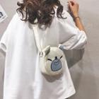 Bear Print Crossbody Round Bag