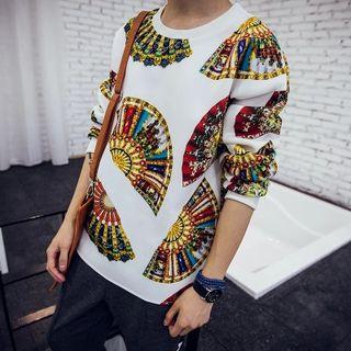 Fan Print Pullover