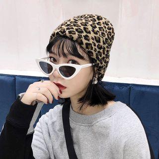 Leopard Print Knit Beret