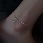 Bead Sterling Silver Anklet Silver - One Size