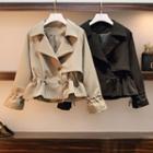 Double Breasted Trench Jacket / Sleeveless Midi Dress / Set