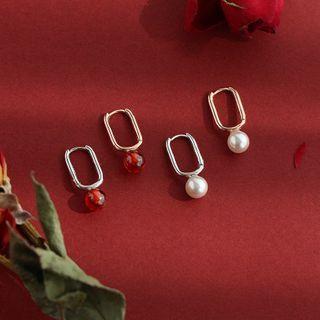 Faux Pearl / Faux Crystal Drop Earring