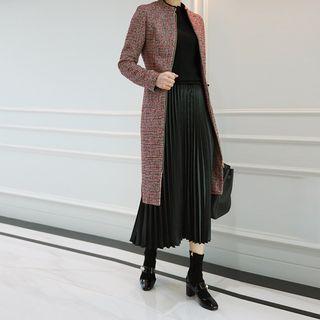Zipped Slim-fit Twill Coat With Belt