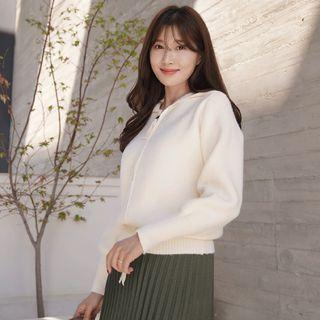 Fluffy Knit Zip-up Hoodie