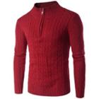 Half-zip Cable-knit Sweater