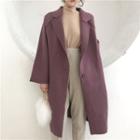 Loose-fit Buttoned Long Coat