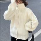 Zip Cardigan White - One Size