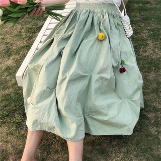 Crew-neck Cardigan / Strapless Dress