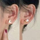 Asymmetrical Floral Stud Earring
