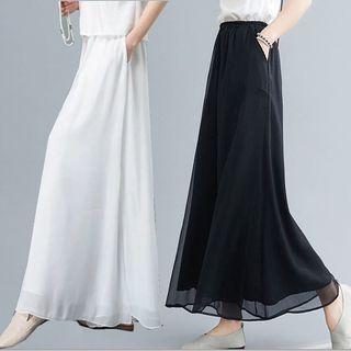Chiffon Wide Leg Pants (various Designs)