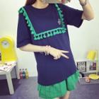 Short Sleeve Tasseled T-shirt