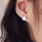 925 Sterling Silver Sakura Earring 1 Pair - As Shown In Figure - One Size