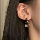 Non-matching Houndstooth Alloy Dangle Earring