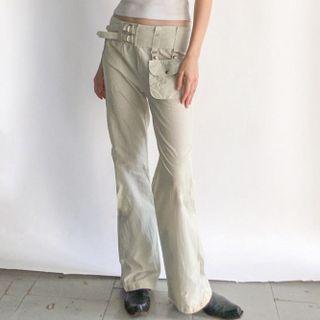 Low Rise Pocket Boot-cut Pants