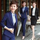Set: Blazer + Mini Skirt + Dress Pants + Vest + Shirt