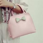 Faux Leather Bow Hand Bag
