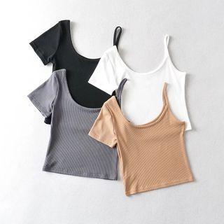 Short-sleeve Asymmetrical Slim Fit Top