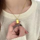 Gold Nugget Pendant Alloy Necklace Gold - One Size
