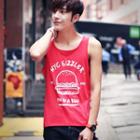 Burger Print Tank Top