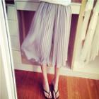 Pleated Chiffon Culottes
