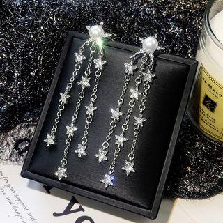 Star Sterling Silver Drop Earring