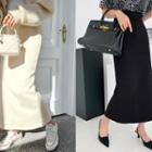 Slit-back Maxi H-line Skirt
