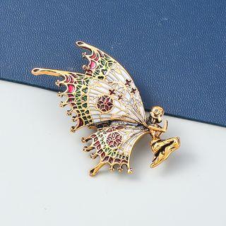 Fairy Glaze Alloy Brooch Gold - One Size