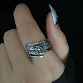Stainless Steel Leaf Open Ring As Shown In Figure - One Size