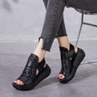 Platform Genuine Leather Slingback Sandals