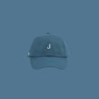Embroidered Lettering Cap Blue - One Size