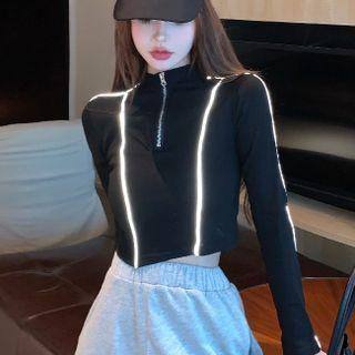 Long-sleeve Zip Luminous Top