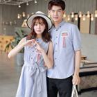 Couple Matching Short-sleeve Shirt / Sleeveless Shirt Dress